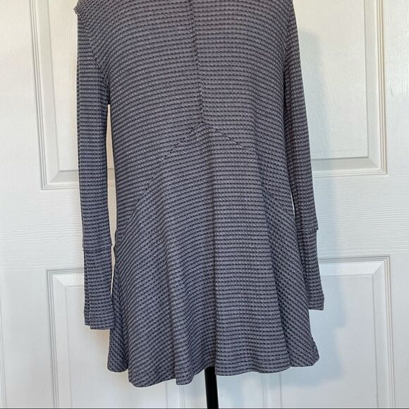 Altar’d State Thermal Raw Edge Slub Shaw Pocketed Cardigan, Medium - Picture 6 of 14